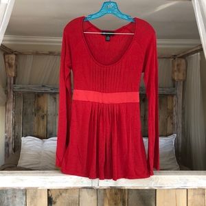 Flowy Red Bell Sleeve Shirt